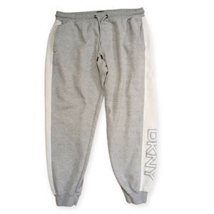 DKNY Gray & White Sweatpants Joggers XL